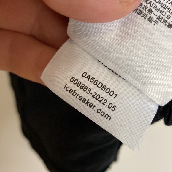 Icebreaker T Shirt Mens Medium Black Cool Lite Merino Blend Long Sleeve Crew - Picture 11 of 12